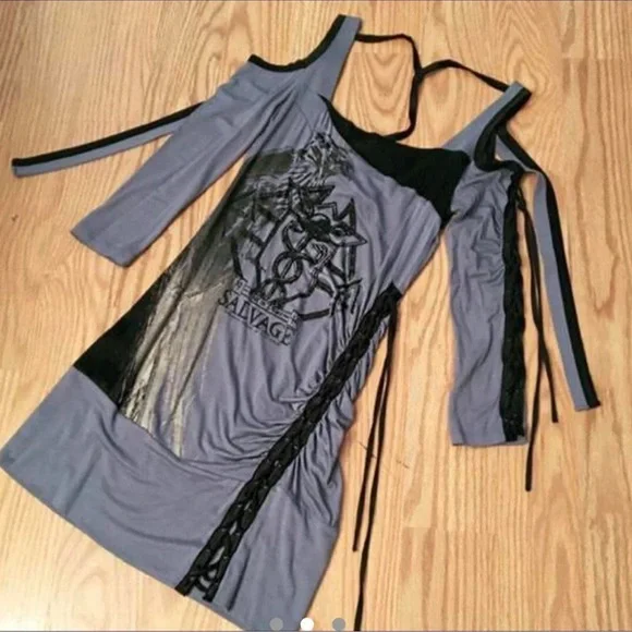 Salvage Dress Blue , made by Salvage Clothing is in excellent condition - Picture 4 of 4